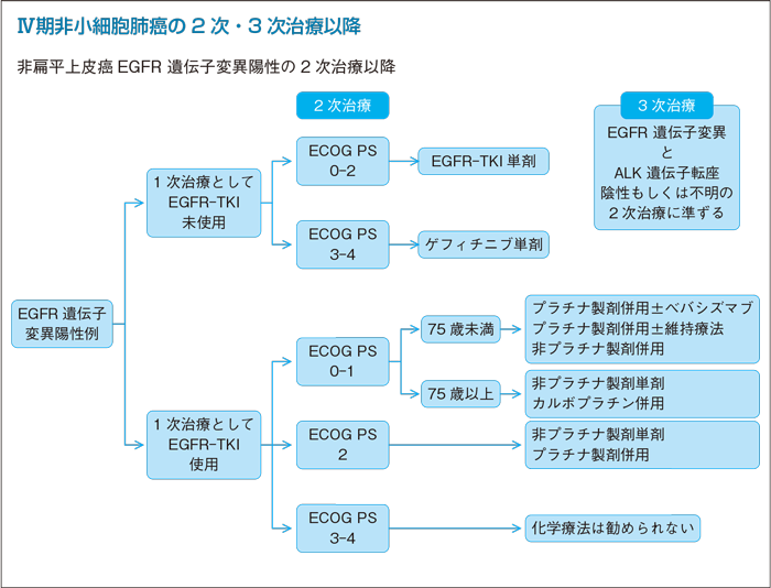 非扁平上皮癌EGFR遺伝子変異陽性の2次治療以降