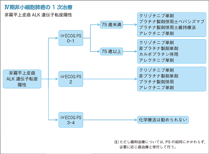 Ⅳ期非小細胞肺癌の1次治療：非扁平上皮癌ALK 遺伝子転座陽性