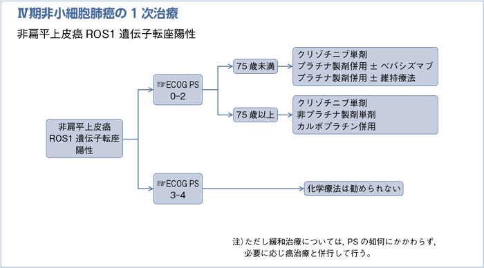 Ⅳ期非小細胞肺癌の1次治療　非扁平上皮癌ROS1遺伝子転座陽性