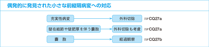 偶発的に発見された小さな前縦隔病変への対応